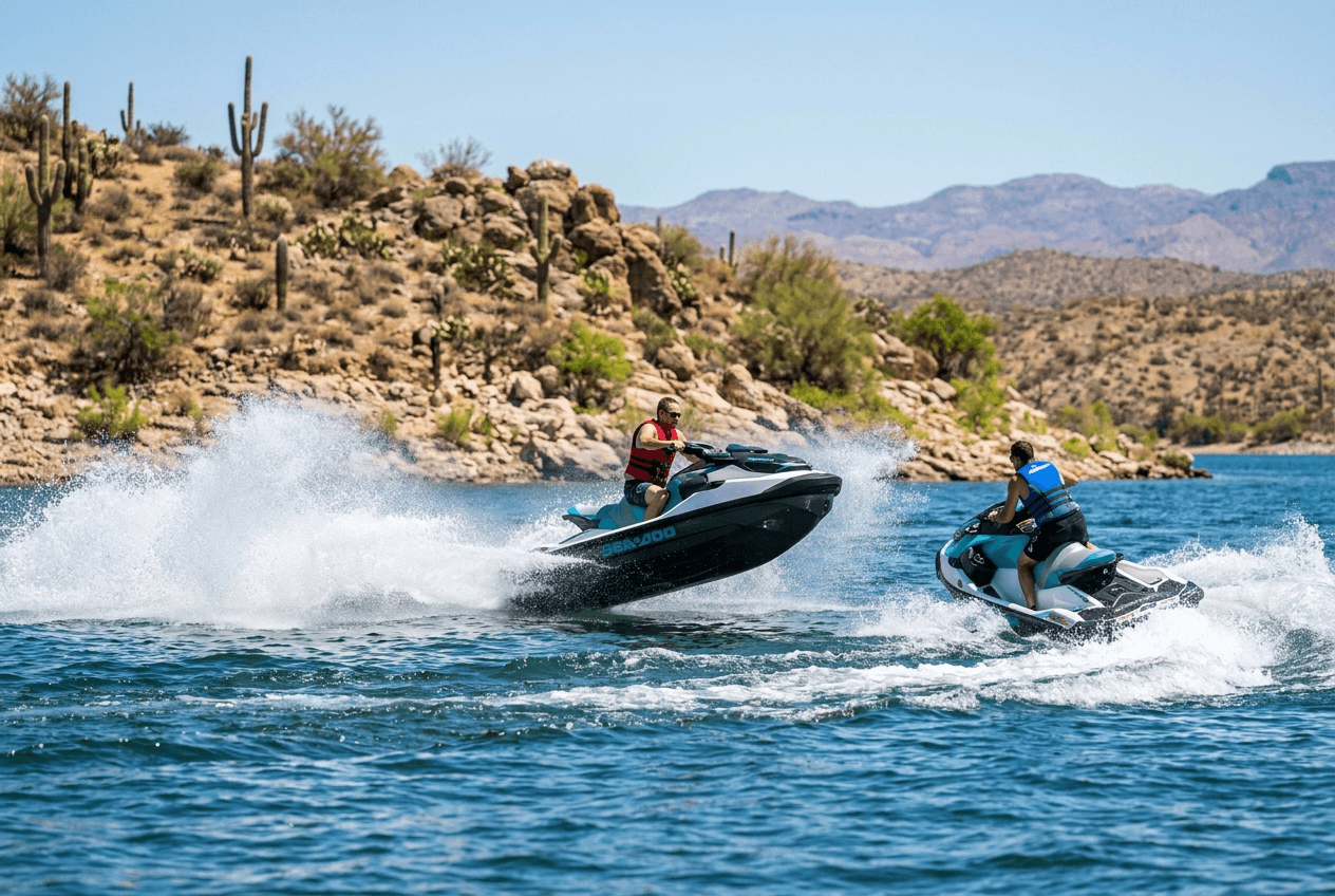Sea-Doo GTI 130 (Pair) on Bartlett Lake
