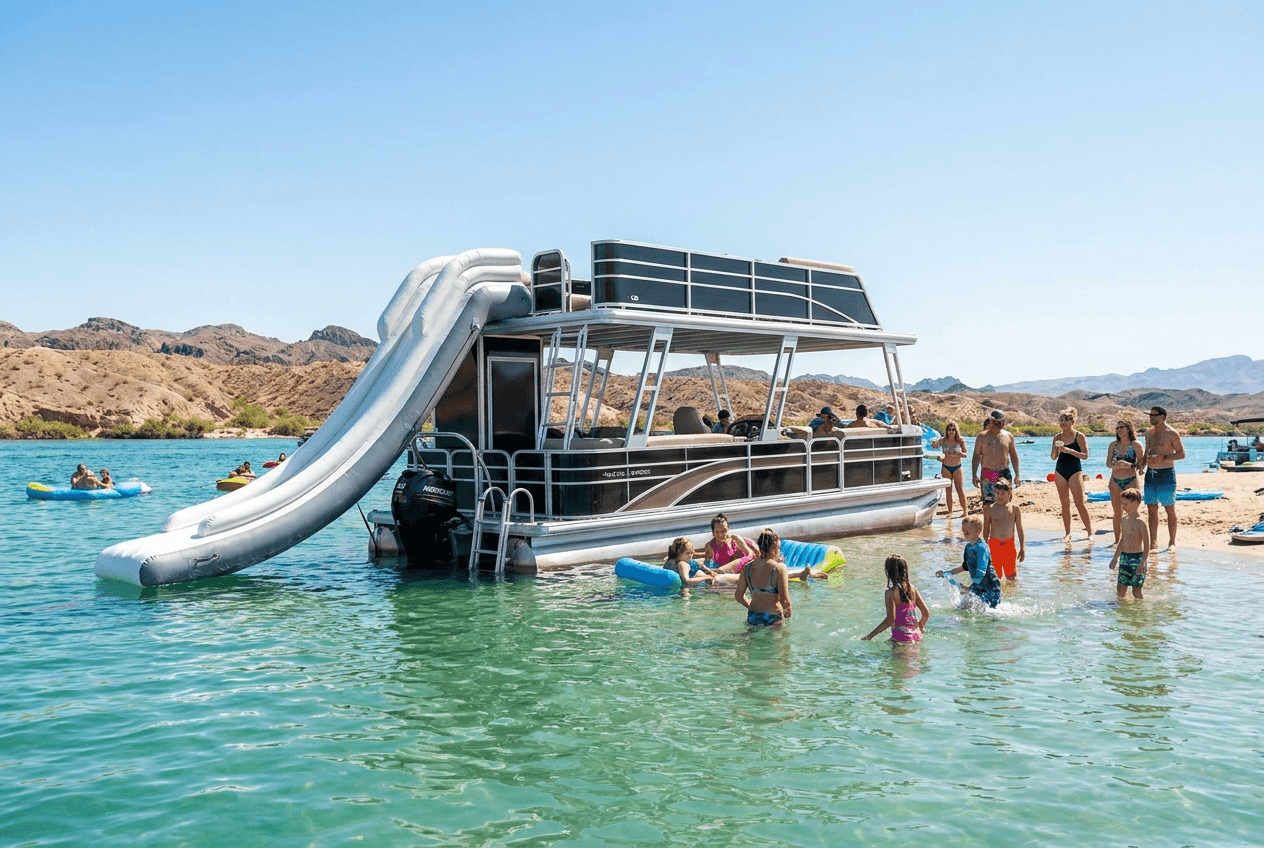 Party Cat 30' Tritoon on Lake Havasu